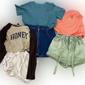 Bundle of 3 Junior Outfits, shorts, skirt, shirts